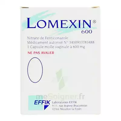 Lomexin 600 Mg Caps Molle Vaginale Plq/1 à Trelissac