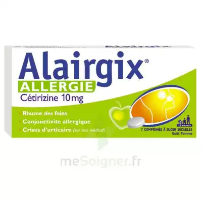 Alairgix Allergie Cetirizine 10 Mg Comprimés à Sucer Séc Plq/7 à Trelissac